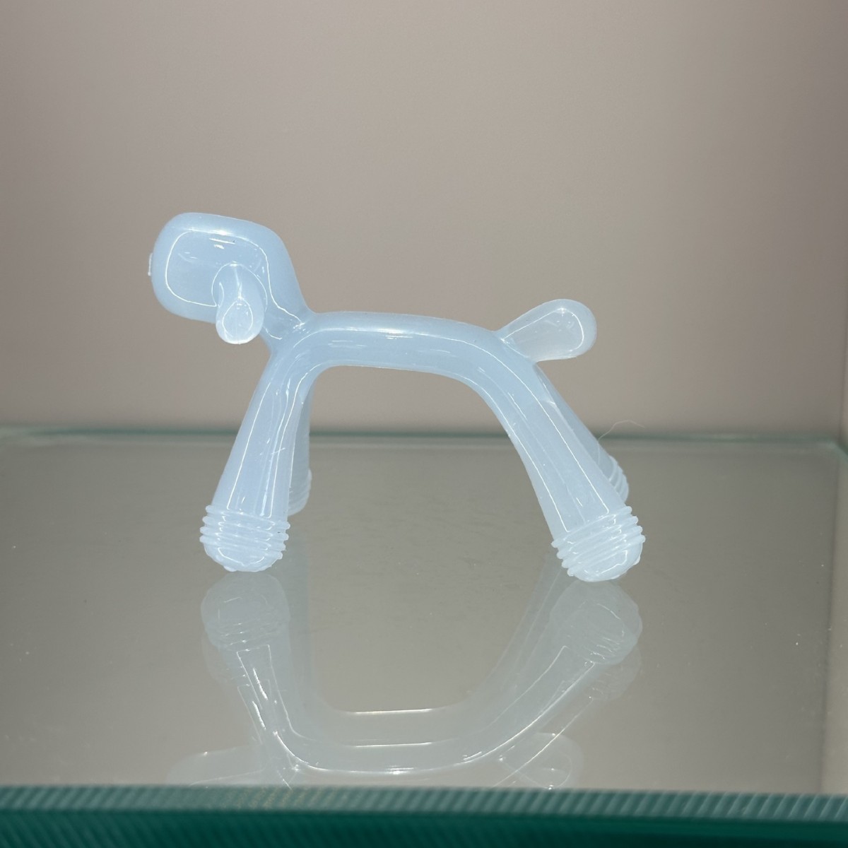 Bebé mordedor de dibujos animados perro mordedor hervido de silicona de calidad alimentaria anti-comer mano bebé mordedor palo