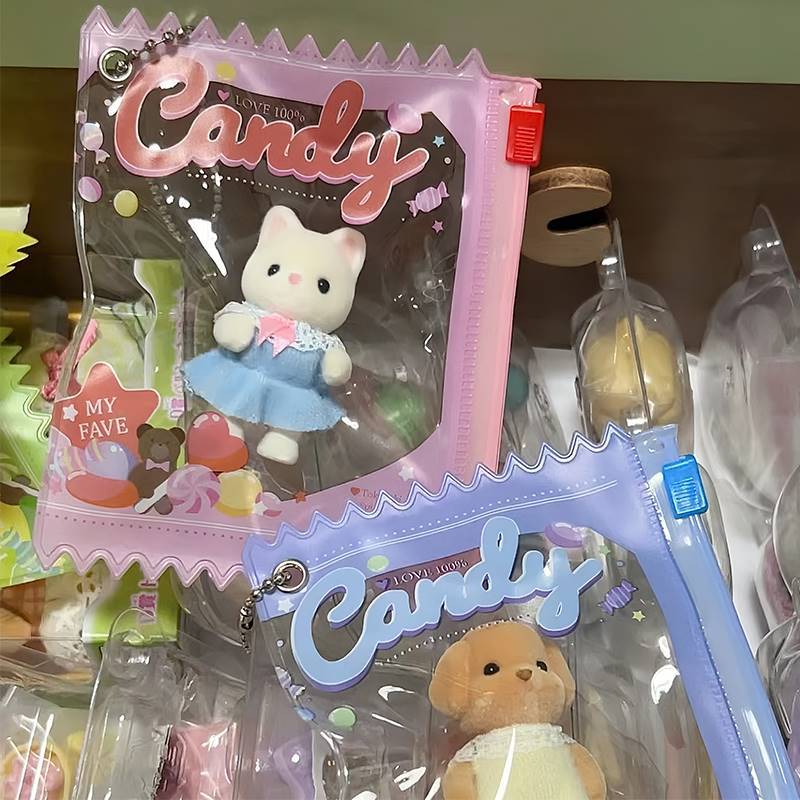 森贝儿挂饰糖果袋溜娃包透明谷美吧唧收纳外出包卡通可爱装饰挂件
