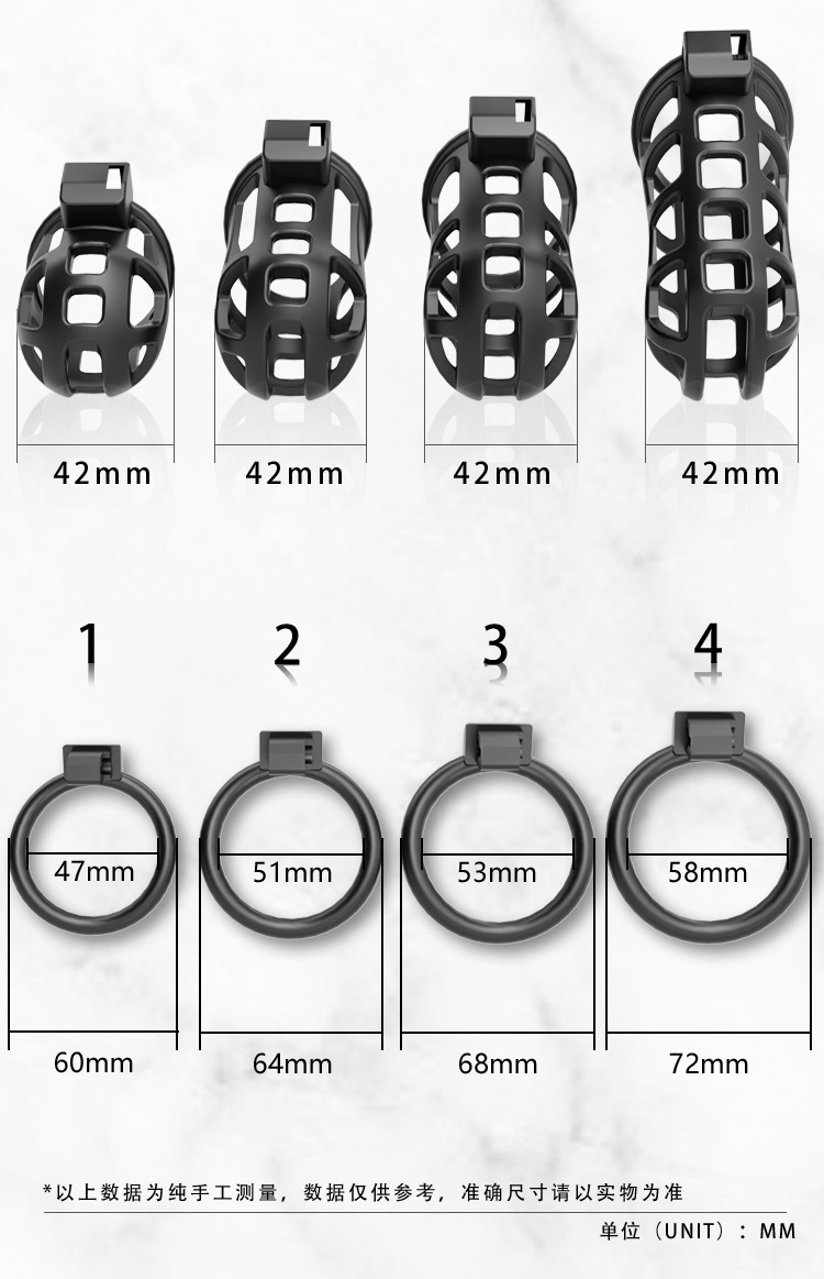 Jiuai Bird Cage Chastity Lock ABS Adult Bondage Alternative — detail image 16