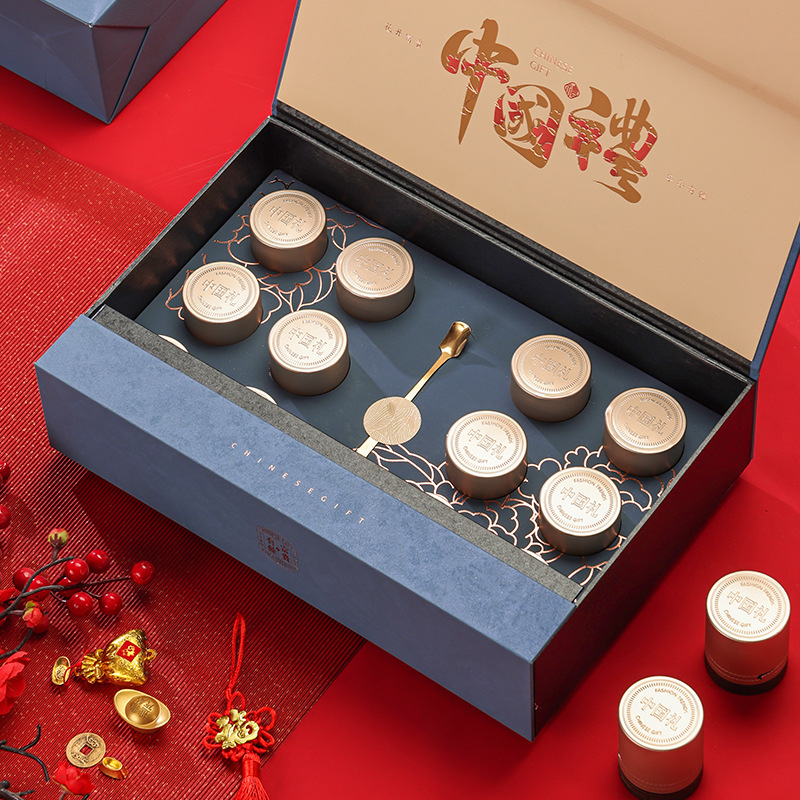 小罐茶礼盒空盒碎银子白茶红茶岩茶肉桂黑枸杞茶叶包装盒空礼盒子