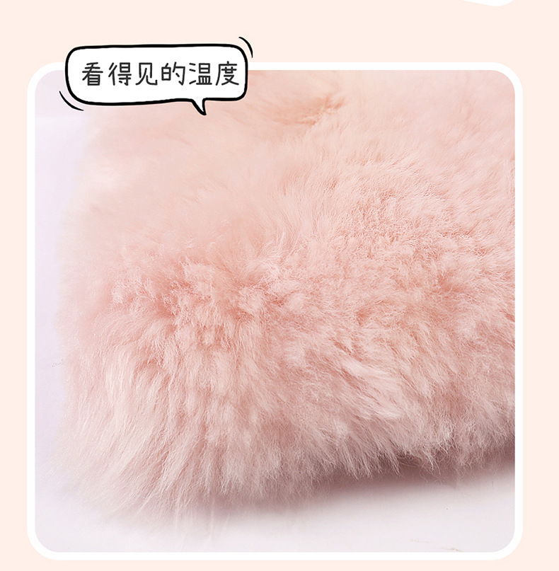 New Long-Haired Little Sheep Car Seat Cushion Winter Warm Wool Square Cushion Simple Car Interior Cross-Border Wholesale