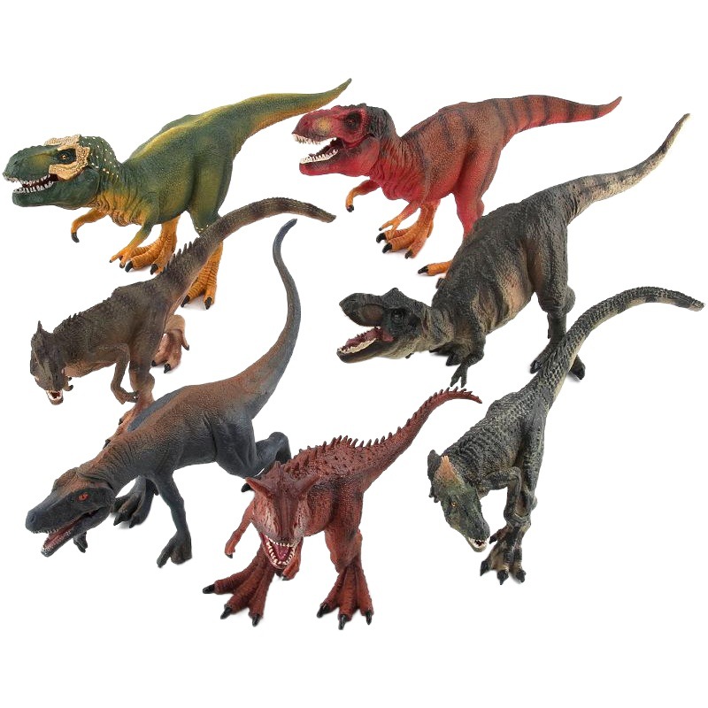 Los niños transfronterizos de exportación animal dinosaurio Jurásico modelo de simulación Tormenta Dragón Rex Allosaurus adornos hechos a mano