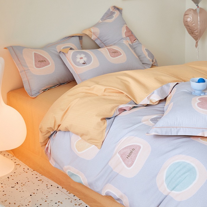 Nuevo 100% algodón de clase A algodón molido cuatro piezas de ropa de cama de cuatro estaciones gruesa dormitorio tres piezas de caja de regalo