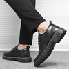 Martens, waterproof breathable summer universal casual footwear for leather shoes, low black nurse uniform, Korean style