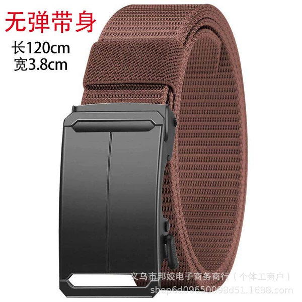 [Square center line buckle] - Brown丨No elastic band