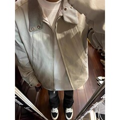 アメリカ式cleanfitハリントンコート男春秋小衆デザイン感レトロショートタイプ工装ジャケット高級感