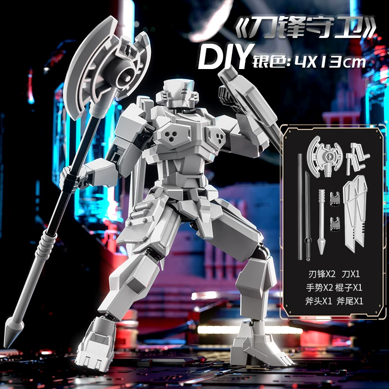 Other Brand Multi-Joint Movable Mini Transformer Doll – 5 Weapons, 2 Gestures, Shield/Blade Colors