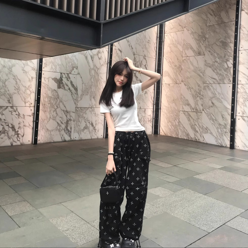 SK R黑花园狩猎伞兵裤满印运动休闲裤春夏25|undefined