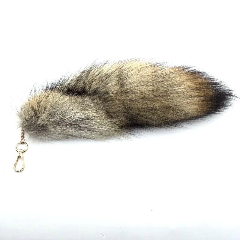 本物の毛皮のバッグの部品のキツネのしっぽの毛の掛け物の玄狐のショーの道具の映画とテレビの自動車の車はキーホルダーを掛けます。|undefined
