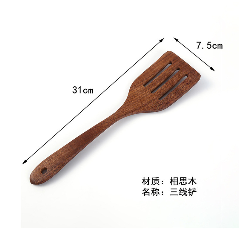 アカシア材のスパチュラとスプーンのセット、キッチン用品、炒め物用、焦げ付き防止、木製スパチュラ、木製スプーン、ご飯用スパチュラ、天然木のスパチュラ|undefined