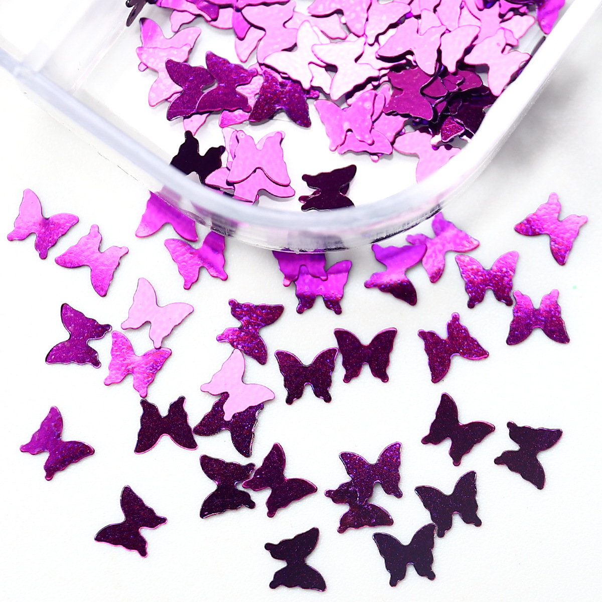 Transfronterizo nuevo manicuría sequinilla ins12 color caja de color láser decolor mariposa fantasía sequinilla joyería de uñas