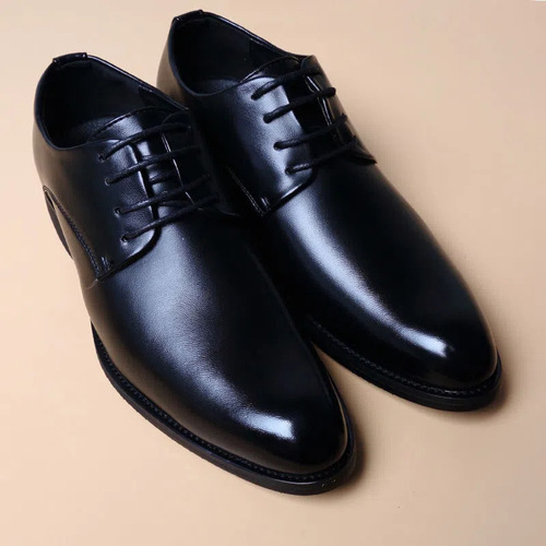 Summer New Korean Style Formal Men's Leather Shoes Breathable Black Business Casual Shoes British Student Soft Leather Men's Shoes