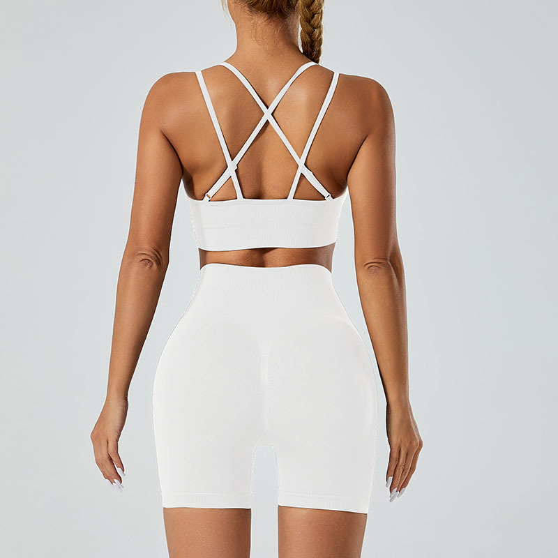 Nueva ropa interior deportiva de recolección sin costuras transfronteriza, pantalones de yoga de cintura alta y glúteos, ropa de fitness para correr, traje de yoga deportivo