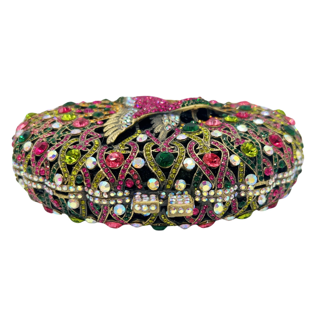 Túi clutch nữ đính kim cương phong cách retro dự tiệc — Màu cam, Màu xanh đỏ tím, Tùy chỉnh các màu khác chi tiết 3