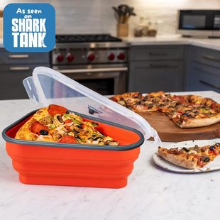 Cross-Border Silicone Pizza Box Pizza Foldable Container Portable Repackaged Pizza Crisper Triangular Pizza Box