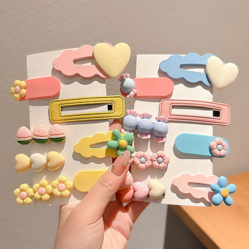 2024 nuevo clip BB de color lindo clip de cabello de boca de pato chica lateral clip de frange para niños tocado tarjeta de cabello rotura