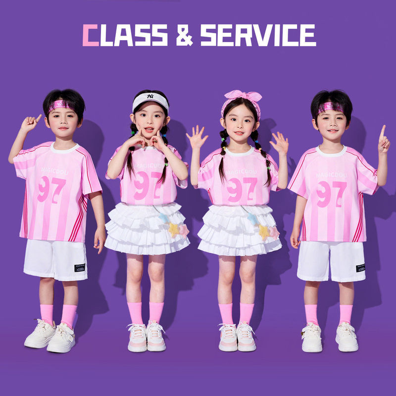 Children's Cheerleading Performance Costumes, Elementary School Sports Meeting Costumes, Group Dance Recital Costumes, Kindergarten Performance Costumes Children's Cheerleading Performance Costumes, Elementary School Sports Meeting Costumes, Group Dance Recital Costumes, Kindergarten Performance Costumes
