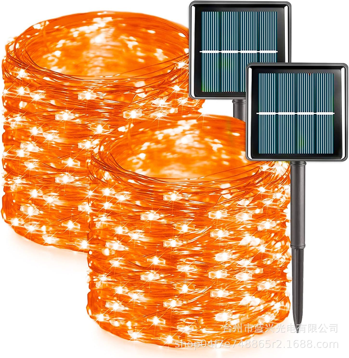 Guirnalda de Luces Solares de Cobre Impermeable IP65 para Jardín y Patio