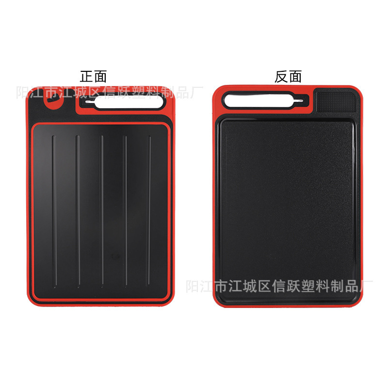 Fábrica de suministro directo de nuevo tipo de cocina doble uso de tablero de paja de trigo de grado alimenticio PP tablero de corte de acero inoxidable tablero de corte de verduras