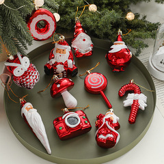 新しいクリスマスの装飾用品のプラスチックの小さい掛け物のサンタクロースの置物の雰囲気の配置の用品の現物の卸売り