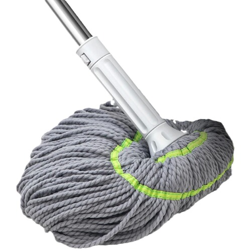 Telescopic rod hand-washable self-twisting water floor mop dry and wet dual-use household lazy mop clean cotton line absorbent mop