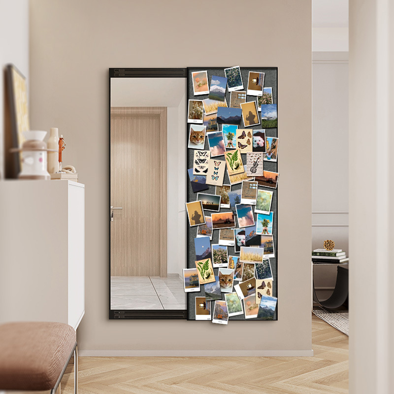 Felt Photo Wall Mirror Entrance Door Entrance Can Be Closed Hidden Sliding Hidden Full-Length Mirror Invisible Dressing Mirror Felt Photo Wall Mirror Entrance Door Entrance Can Be Closed Hidden Sliding Hidden Full-Length Mirror Invisible Dressing Mirror