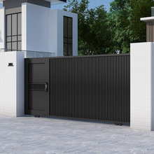 别墅庭院大门电动新中式铁艺铝合金平移门小区车推拉门其他