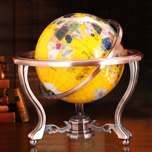 Triangle Gemstone Ball Tabletop Globe Craft Business Gift Company Annual Meeting Office