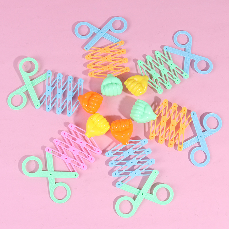 Tijeras, puño elástico, juguete divertido para niños, pistola telescópica de resorte elástico mágico, regalo nostálgico 80 infancia