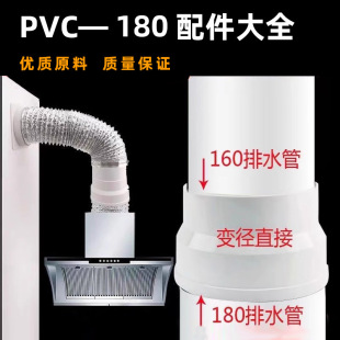 PVC��ˮ���͟��C�ܵ�180�Ś�����Dֱ��180&times;160׃��ֱ����ͨ���^