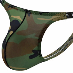 Export Trade Europe and America Fashion Low Waist Sexy Men's Thong Pouch U Convex Camouflage Male Underwear Large Size B623 