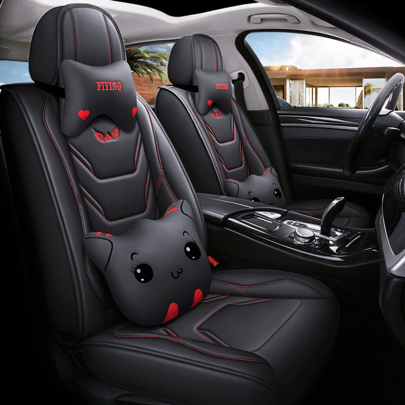 Fundas de asiento de coche de cuero sintético