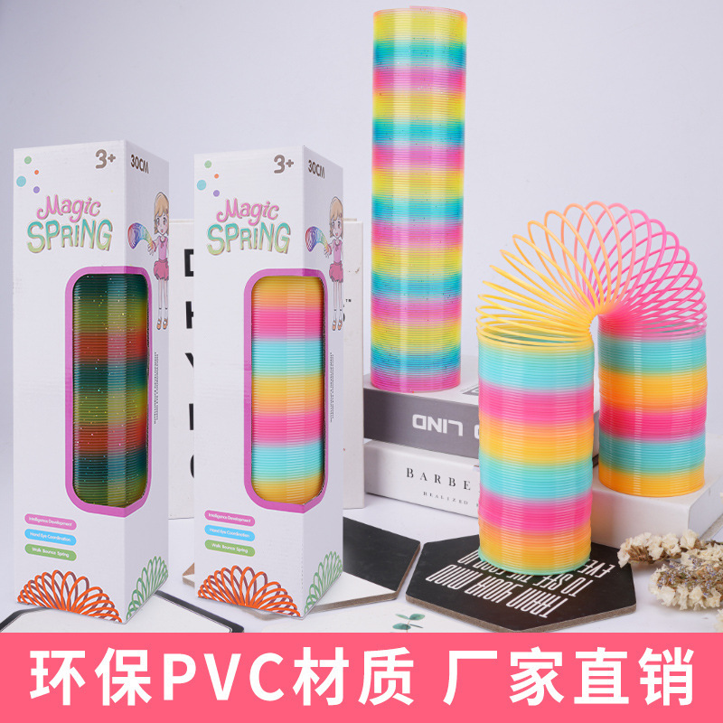 Stall prizes around the school hot selling large toy spring circle puzzle large cross-border magic rainbow circle wholesale Stall prizes around the school hot selling large toy spring circle puzzle large cross-border magic rainbow circle wholesale