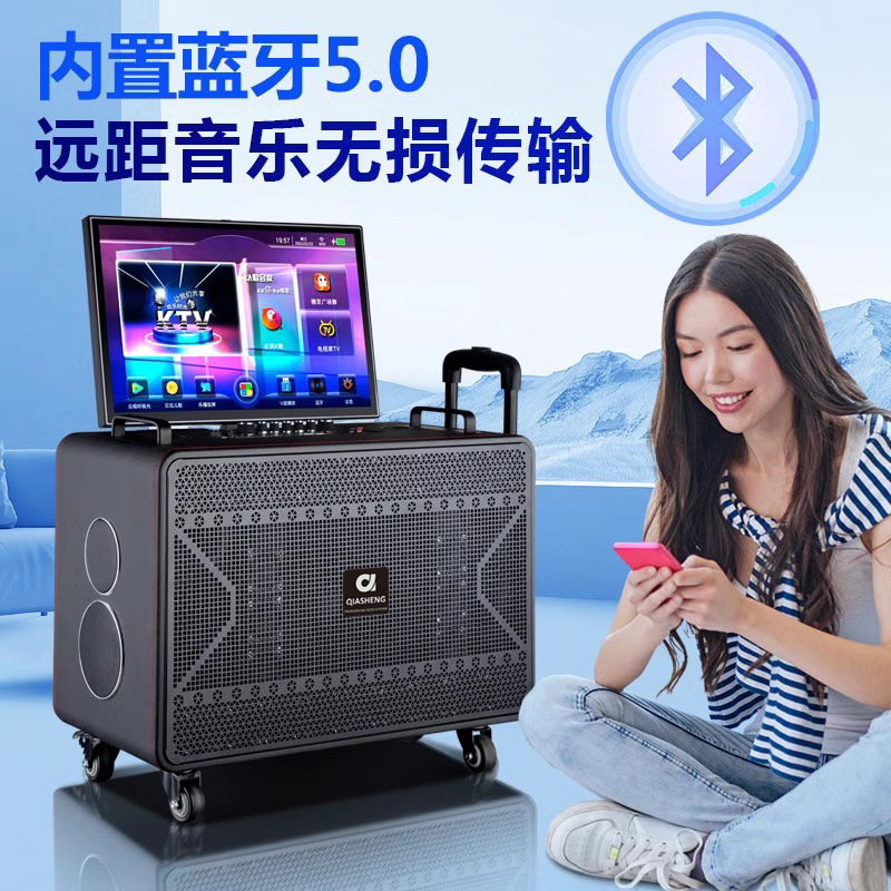 広場のダンスの音響はタッチパネルの家庭用k歌の一体機の屋外の移動の携帯式のカバーのbluetoothのスピーカーを持ちます。|undefined