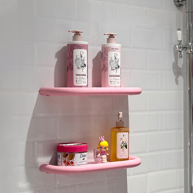 Dopamine Punch-Free Bathroom Bathroom Sink Storage Rack Wall Hanging Storage and Organization Dormitory Space Utilization