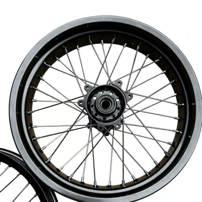 hub assembly with aluminum alloy rims — Motorcycle wheel hub - rear-wheel-hub-core-black