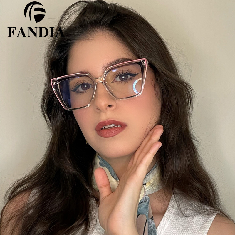 97714 de moda europea y americana de moda gafas de Marco gradiente de gama alta gafas de marco plano miopía anti-Luz Azul protección de los ojos gafas de mujer