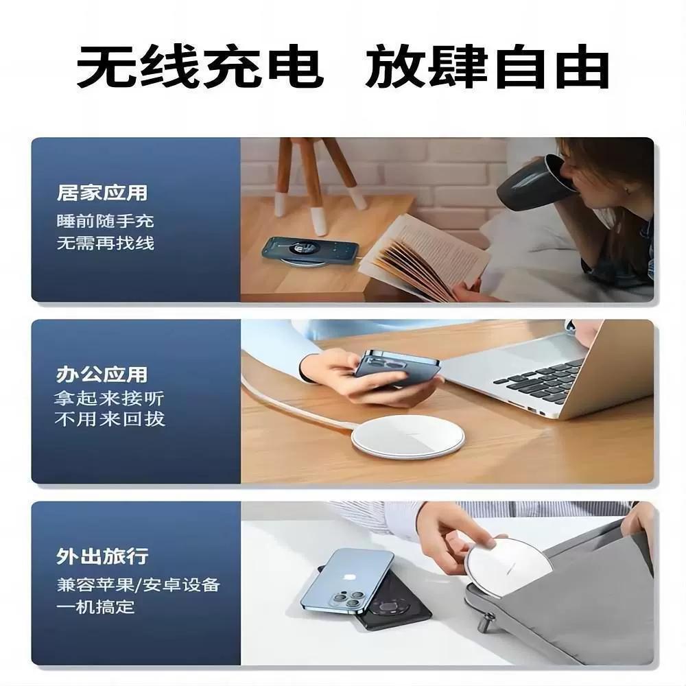 Apple, Huawei, Samsung, беспроводные трубки, совместимый зарядник, беспроводная зарядка для мобильного, 50W, Android
