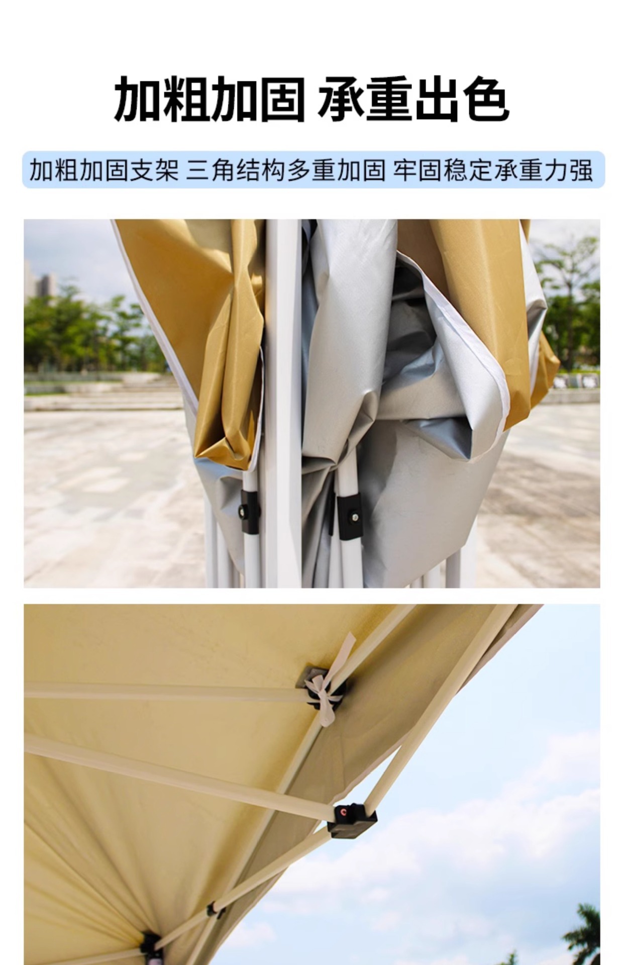 Foldable Tent for Outdoor Market Stalls, Sunshade, Rainproof, Waterproof, Night Market Four-Legged Umbrella, Portable