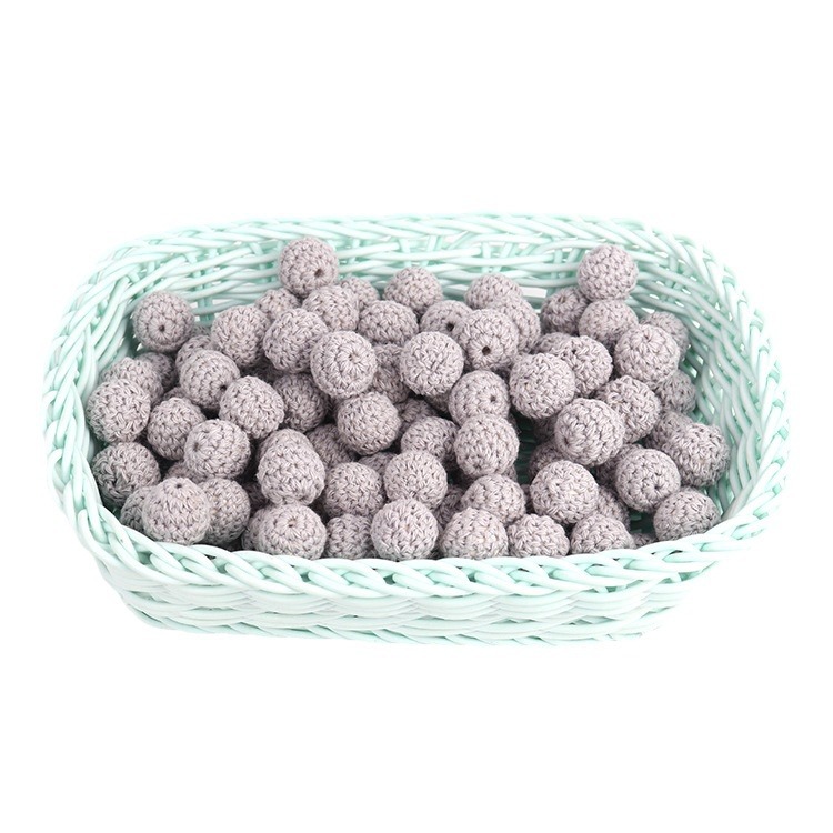 Amazon cuentas de lana joyas de color cuentas tejidas cuentas de lana hechas a mano accesorios cuentas sueltas cuentas de fábrica al por mayor