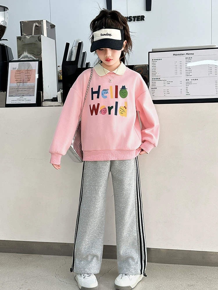 Детский набор: брюки с длинными рукавами, свитер осенний oversize