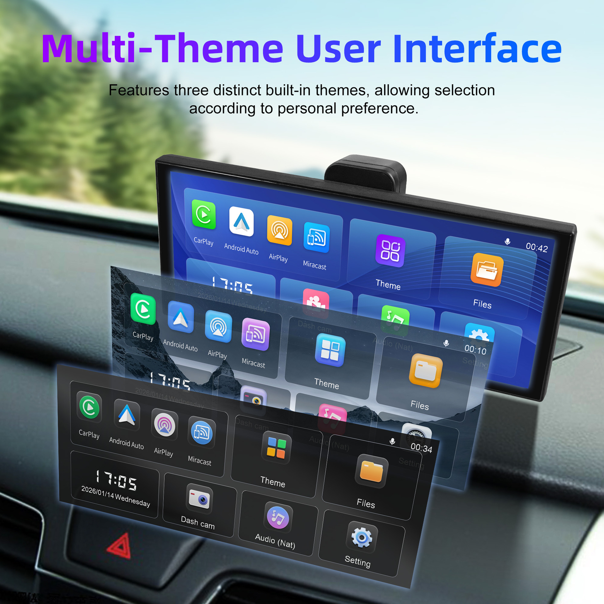 11.4-Inch 4K Driving Recorder Wireless Carplay Smart Screen Car Navigation Car Adas Recorder
