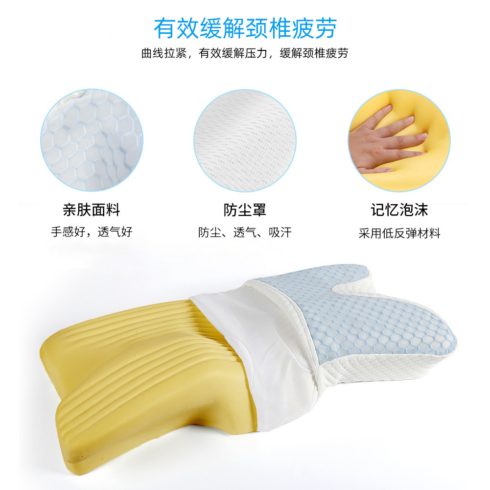 Venta caliente Reposacabezas de espuma de memoria de rebote lento belleza Injerto de pestañas en forma de U almohada antirronquidos almohada protección del cuello almohada de pestañas transfronteriza