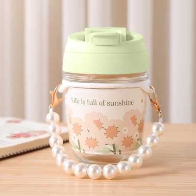 [New Style] 펄컵 - 그린뚜껑 + 라지펄 (해바라기가죽케이스)