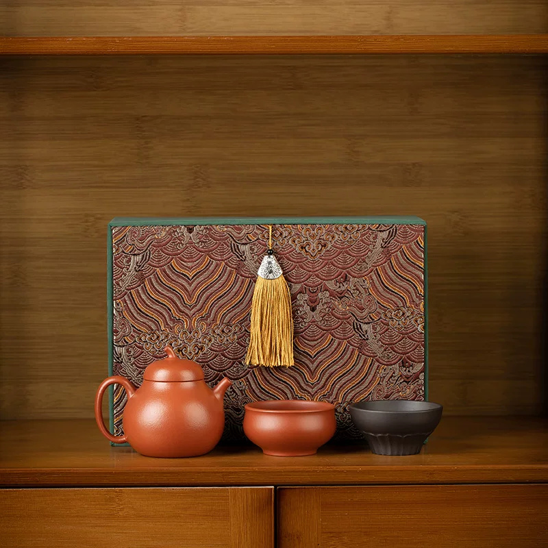 Natural ore, high-end tea set, teapot, tea cup for home use, gift box