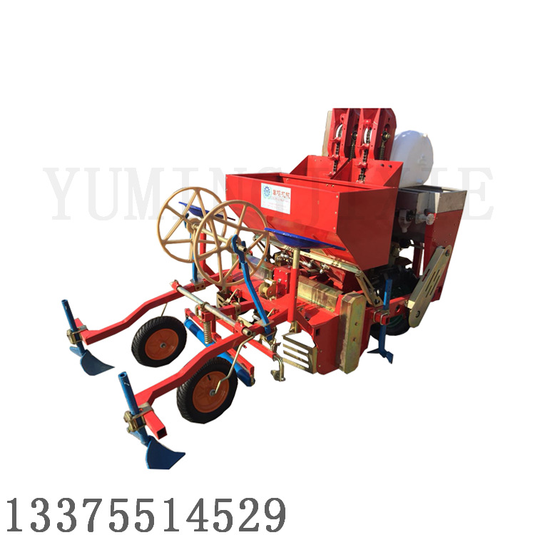 建富机械洋芋播种施肥覆膜滴灌一体机 加固单垄双行土豆种植机