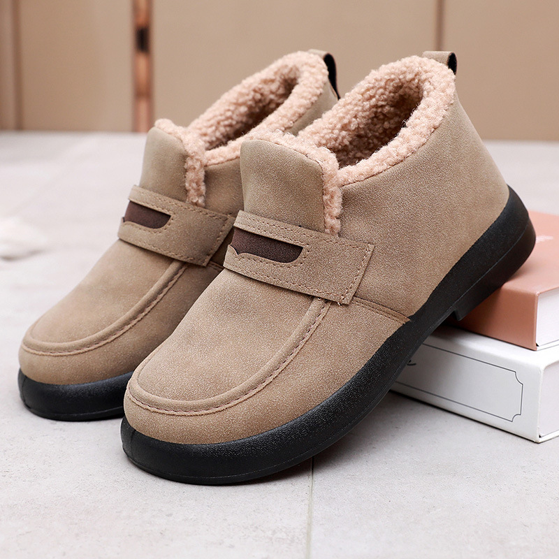 New fashion snow boots fleece-lined thick cotton boots women's one-piece delivery TikTok video No. Cotton shoes women