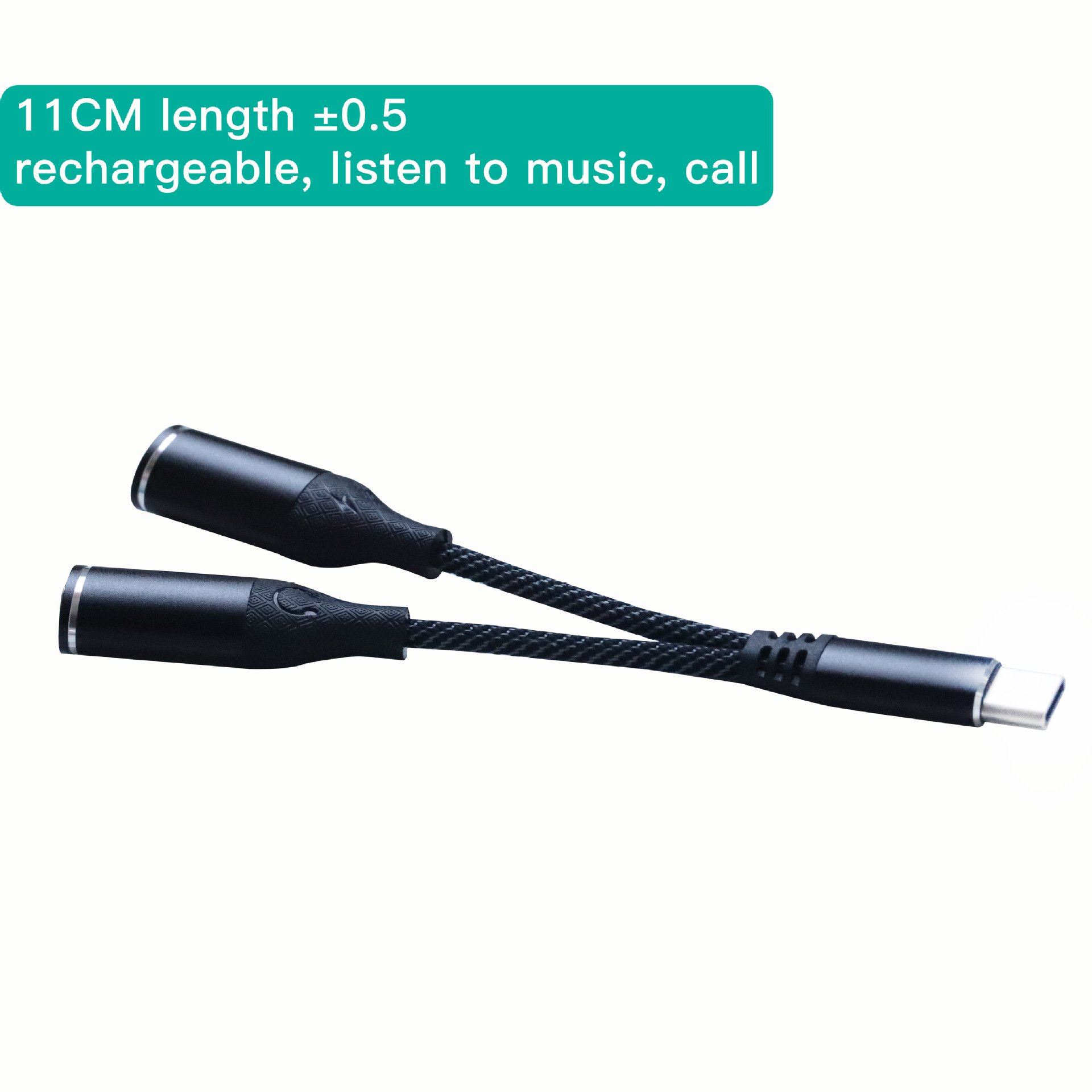 QIHANG音频线 type-c转双3.5mm 手机充电听歌通话车载音箱连接线