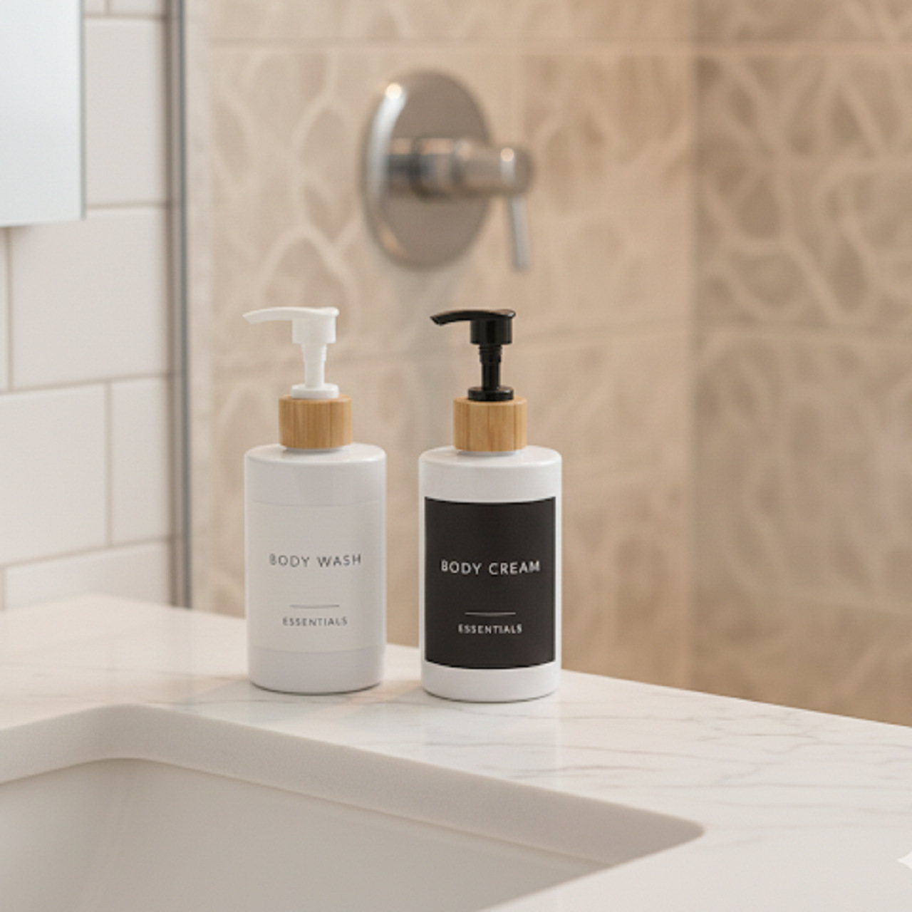 洗手液沐浴露瓶洗发水瓶竹木泵头皂液分装瓶玻璃瓶 乳液泵