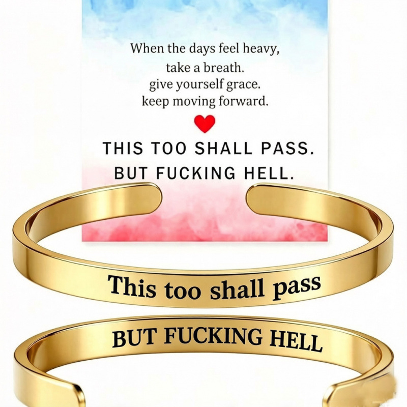 Golden double-sided cards, 6mm